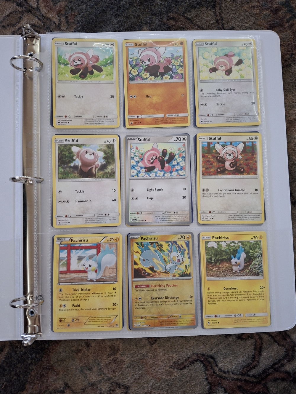 Pokemon card binder with cute starter themed trading cards #gaming